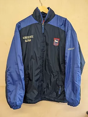 Buy ORIGINAL Ipswich Town Fleece Lined Football Jacket Medium Greene King Punch • 55£