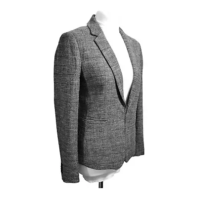 Buy Smart Grey Fitted Jacket Size 10 Pockets Lined Check Collar H&M BNWOT • 20£