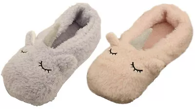 Buy Foxbury Ladies Novelty Unicorn Fleece Gripper Slipper Socks • 5.99£