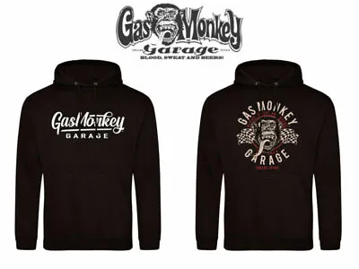 Buy Gas Monkey Garage Hoodie Official GMG Printed Logo Graphic Pullover Jumper Hoody • 39.99£