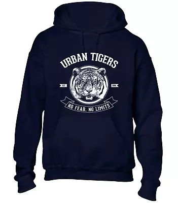 Buy Urban Tigers Hoody Hoodie Cool Gym Training Top Fashion Summer Holiday • 16.99£