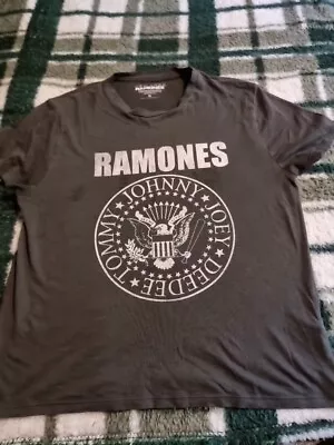 Buy Amplified The Ramones CLassic Seal Charcoal T-Shirt • 6.25£