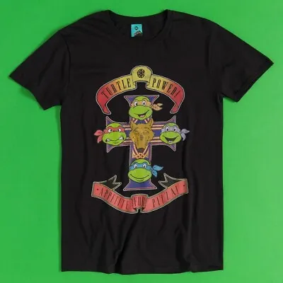 Buy Official Teenage Mutant Ninja Turtles Appetite For Pizza Black T-Shirt • 19.99£