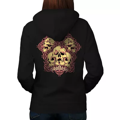 Buy Wellcoda Soulless Goth Death Womens Hoodie, Grave Design On The Jumpers Back • 28.99£