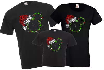Buy Matching Disney Christmas T Shirts Glitter/plain Xmas Holiday Seasonal Unisex • 9.49£