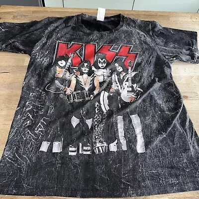 Buy Kiss Rare L T Shirt Black / Grey From Thailand Tie Dye • 19.99£