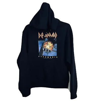 Buy VTG Retro Def Leopard Nirvana Merch Concert Hoodie Sweatshirt Sweater (XS)G1-24 • 19.30£