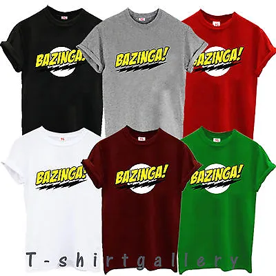 Buy BAZINGA T Shirt Brand New Funny Nerd Geeky Big Bang Theory T-shirt 100% Cotton  • 9.99£