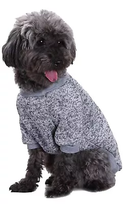 Buy Dog Cat Puppy Jumper Sweatshirt Pullover Grey Soft Fleece Size L • 6.49£