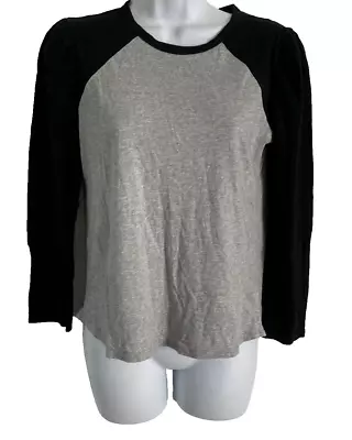 Buy Splendid Womens Gray Black Raglan Sleeves T-Shirt Tee Size Small Top Shirt • 16.06£