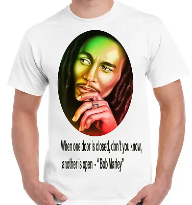 Buy Bob Marley Quotes T Shirt Jamaica Ragga Rasta Graphic Tee Concert Fan Inspired • 9.49£