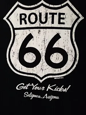 Buy T-Shirt Small Route 66 Black Gildan Cotton Biker Motorcycle Graphic Logo Womans • 7.49£