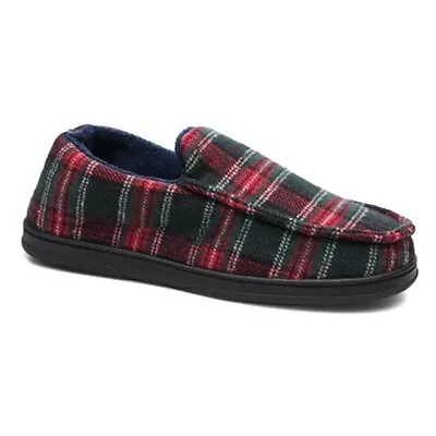 Buy Slumberzzz Mens Checked Slippers 1815 • 13.58£