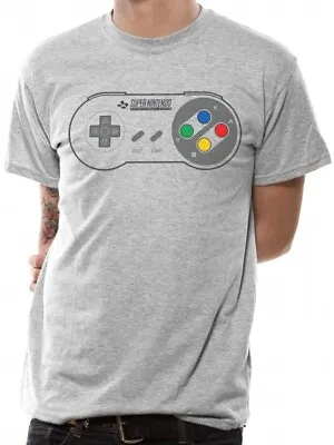 Buy Nintendo Official Snes Controller Logo Unisex Grey T-Shirt Mens Womens Retro • 7.95£