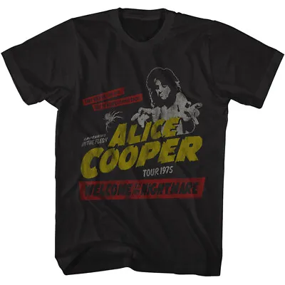 Buy Alice Cooper Welcome To My Nightmare Tour 1975 Men's T Shirt Shock Rock Merch • 40.90£