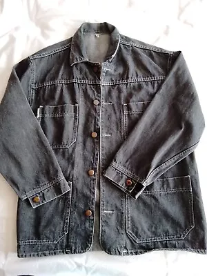 Buy Men's Vintage Denim Workwear Style Jacket 1980s Black Size Medium SmartR's Label • 22.99£