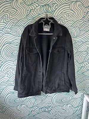 Buy Nosiy May Black Denim Jacket Size 14 • 2.32£