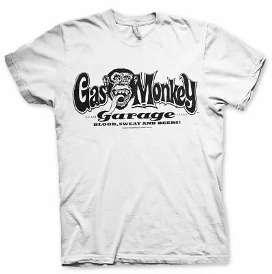 Buy Official Gas Monkey Garage Logo White T-Shirt • 10.95£