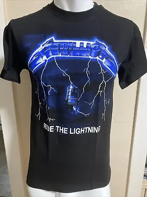 Buy Black, Metallica, T-shirt, Ride The Lightning, Size:small • 13.99£