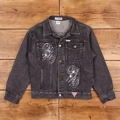 Buy Vintage Guess Denim Jacket M USA Made 90s Georges Marciano Trucker Womens R31852 • 30.84£
