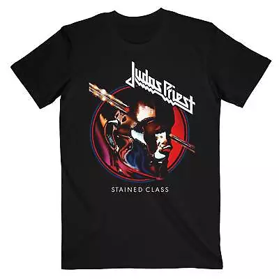 Buy Judas Priest Stained Class Album Circle Black T-Shirt NEW OFFICIAL • 16.59£