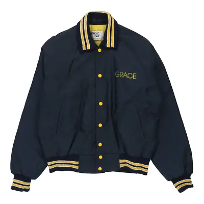 Buy Grace West Wind Varsity Jacket - Large Blue Polyester • 16.69£