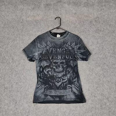 Buy Avenged Sevenfold Shirt Mens Medium Nightmare All Over Print AOP Skull Metal A7X • 39.99£