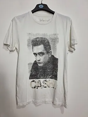 Buy Johnny Cash White Short Sleeve T-Shirt Graphic Print Mens Size M Medium Vintage • 5.50£