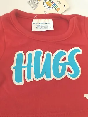 Buy Build A Bear Hugs T Shirt Red & Blue Cothes Boys Girls BNWT • 9.99£