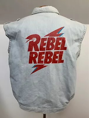 Buy Mens Vintage Lee 80’s Jeans Gilet Jacket Rebel Size Large  • 45£