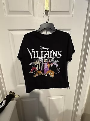 Buy Disney Villains Black T-Shirt Womens Size M Ursula Scar BBW Cruella Hades Jafar • 19.29£