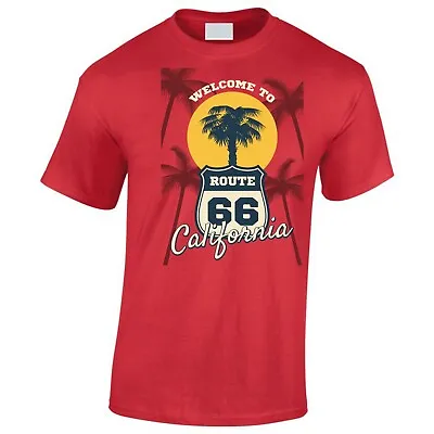 Buy Men's T-Shirt Route 66 California USA Holiday Classic Road Trip  DTG  • 13.95£