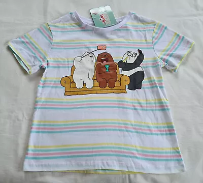 Buy Cartoon Network We Bare Bears Kids White Printed Short Sleeve T Shirt Size 12 • 7.38£