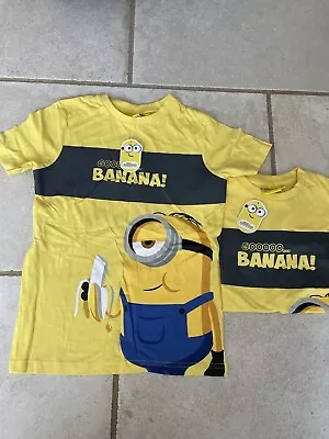 Buy BNWT Yellow Minions Banana T-shirt Age 8-9 Years! One Available • 4£