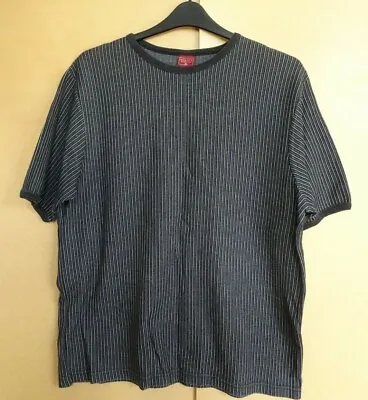Buy Burton Xl Black Vertical Striped Mens Crew Neck T Shirt • 5.99£