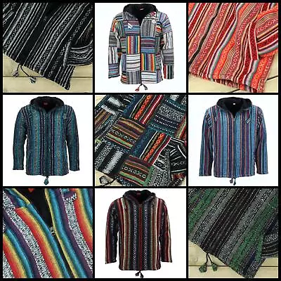 Buy Hoodie Cardigan Lined Gheri Cotton Hoody Hippie Jacket Fleece Zipped • 37.90£