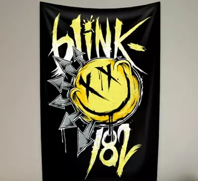 Buy Blink-182 Tapestry Flag Wall Hanging 3ft X 2ft Fabric Cloth Banner Band Merch • 19.84£