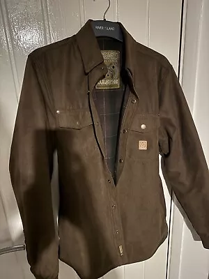 Buy Dixxon Faux Suede Brown Jacket Small Used Cowboy Yellowstone Style Casper • 45£