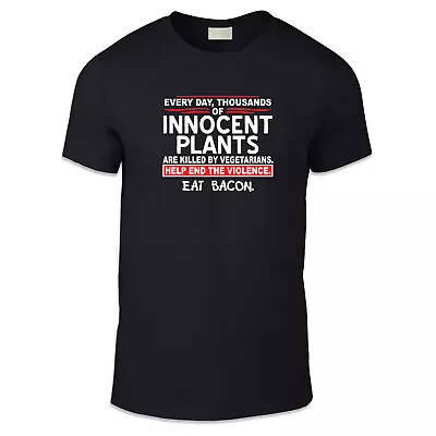 Buy Innocent Plants Bacon Unisex T Shirt - Fun Humour Food Summer Snack Meat • 12.95£