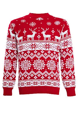 Buy New Unisex Christmas Jumper Novelty Fairisle Nordic Men Women Santa Xmas Sweater • 15.99£