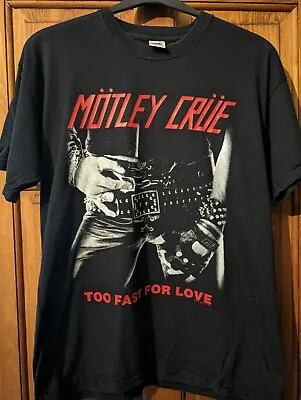 Buy Motley Crue Vintage 2001 Too Fast For Love T-Shirt Unisex XL • 30£