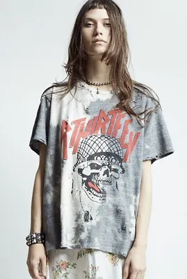 Buy R13 Exploited Punk Oversized T- Bleached Grey.  Size XS • 249.97£