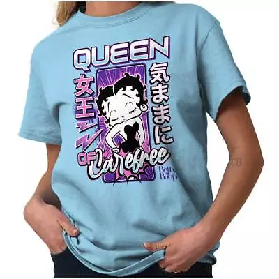 Buy Kanji Betty Boop Queen Of Carefree Womens Graphic T Shirt Tees • 24.56£