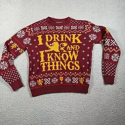 Buy Game Of Thrones I Drink And I Know Things Christmas Sweater Unisex Medium • 7.53£