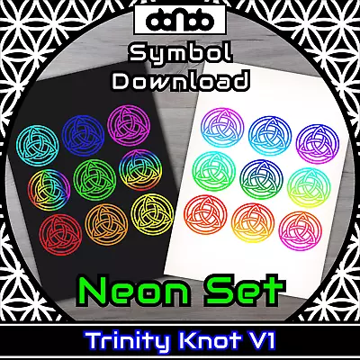 Buy Trinity Knot V1 Neon Set - Symbol - SVG PNG JPG PDF PSD AI EPS [2D Download] • 2.71£
