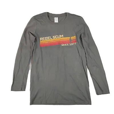 Buy Rebel Scum 1977 Iconic Movie Quote T-Shirt Men's Small Gildan Star Wars Grey VGC • 5£