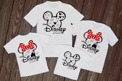 Buy Matching Family Disney Holiday T Shirts 2024 White Matching Tops Reveal Shirts • 10.49£