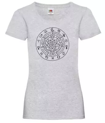 Buy The Pagan Protector Wicca Wiccan Witchcraft Design Lady Fit Grey T Shirt • 11.95£