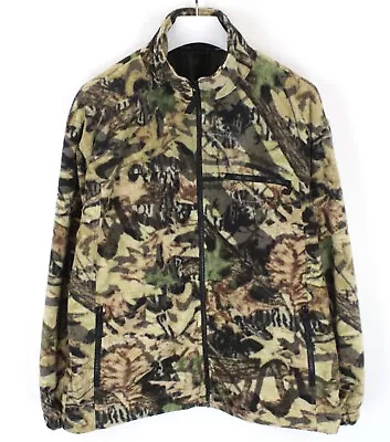 Buy UNBRANDED  Jacket Men's LARGE Fleece Camouflage Pattern Full Zip High Neck • 12£