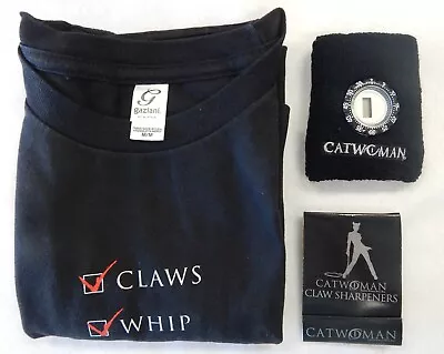 Buy Catwoman 2004 Movie Promo Lot Of 3 Item T-Shirt SZ Kids Medium Wristband & File • 28.90£